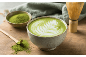 O melhor pó de matcha para um matcha latte