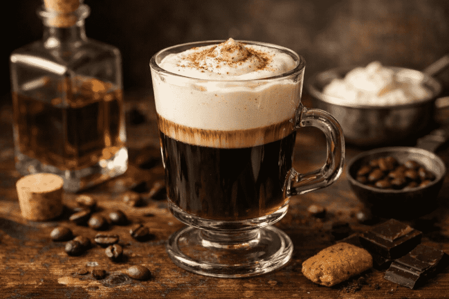 Receita de café Kiss of Fire: cocktail de café quente com carácter