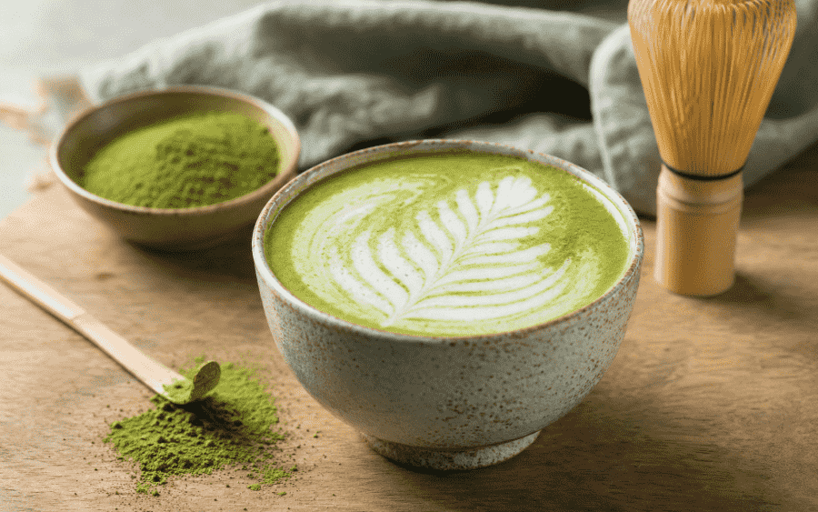 O melhor pó de matcha para um matcha latte