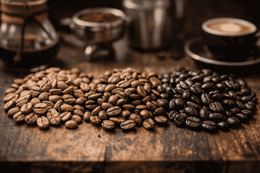 Qual é a diferença entre light, medium e dark roast?