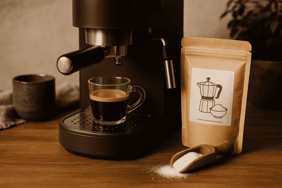 descalcificar a máquina de espresso