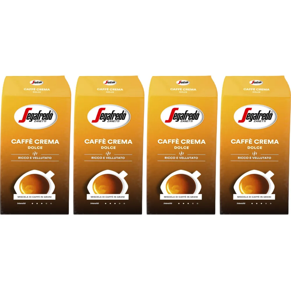 Segafredo Caffè Crema Dolce - Café em grão - 4 x 1 quilo