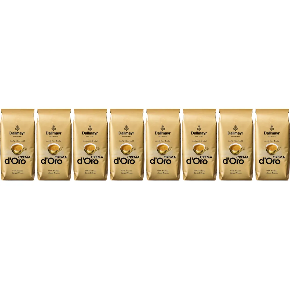 Dallmayr Crema d'Oro suave e fino - café em grão - 8 x 1 quilo
