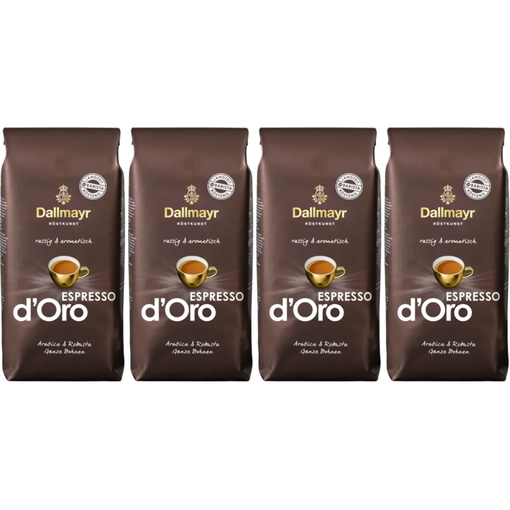 Dallmayr Espresso d'Oro - café em grão - 4 x 1 quilo