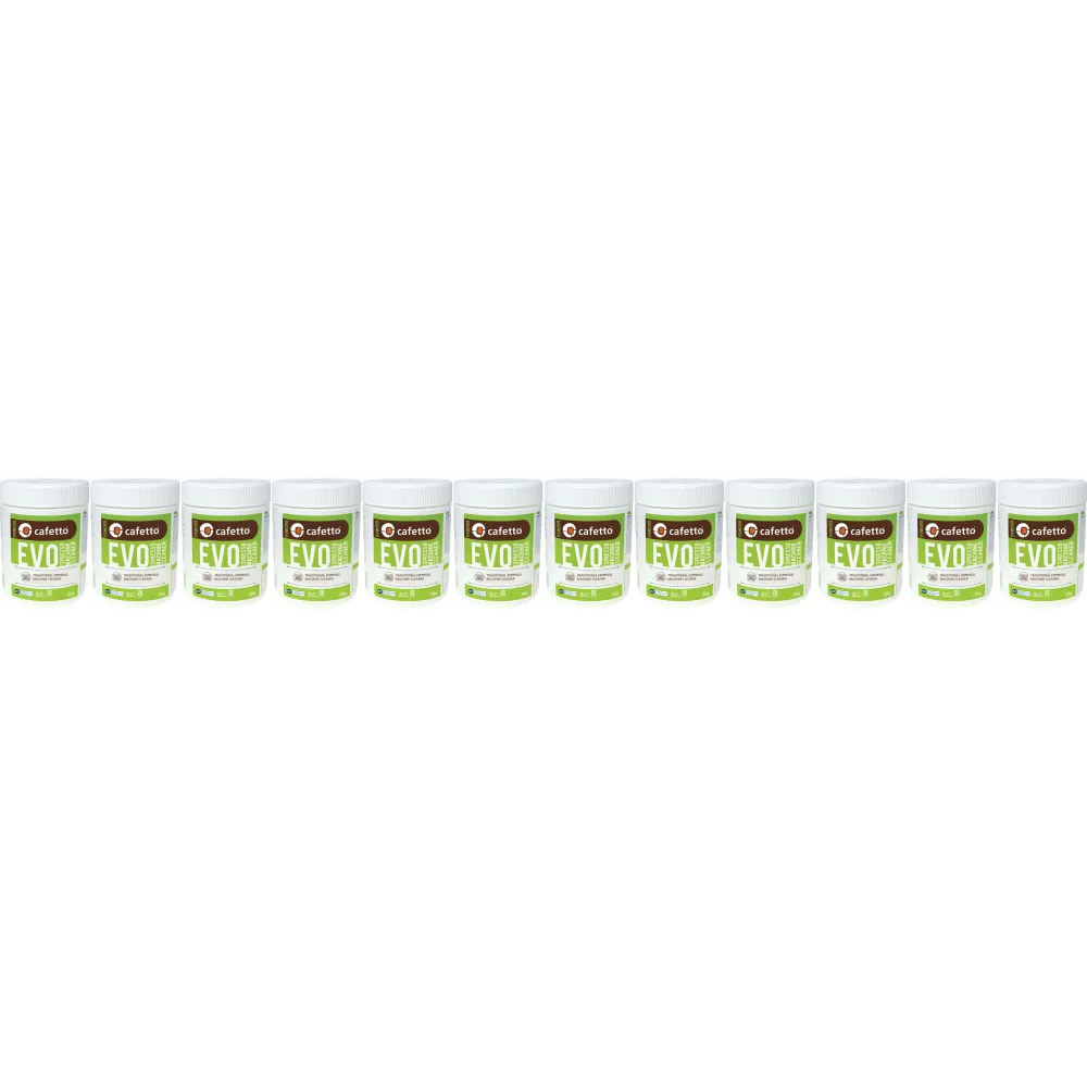 Cafetto EVO® - pó de limpeza para máquinas de café - 12 x 500 gramas
