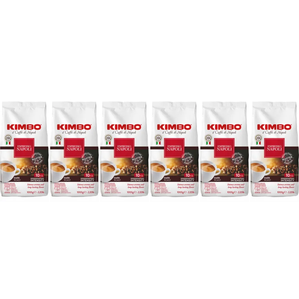 Kimbo Barista Espresso Napoli / Napoletano - café em grão - 6 x 1 quilo