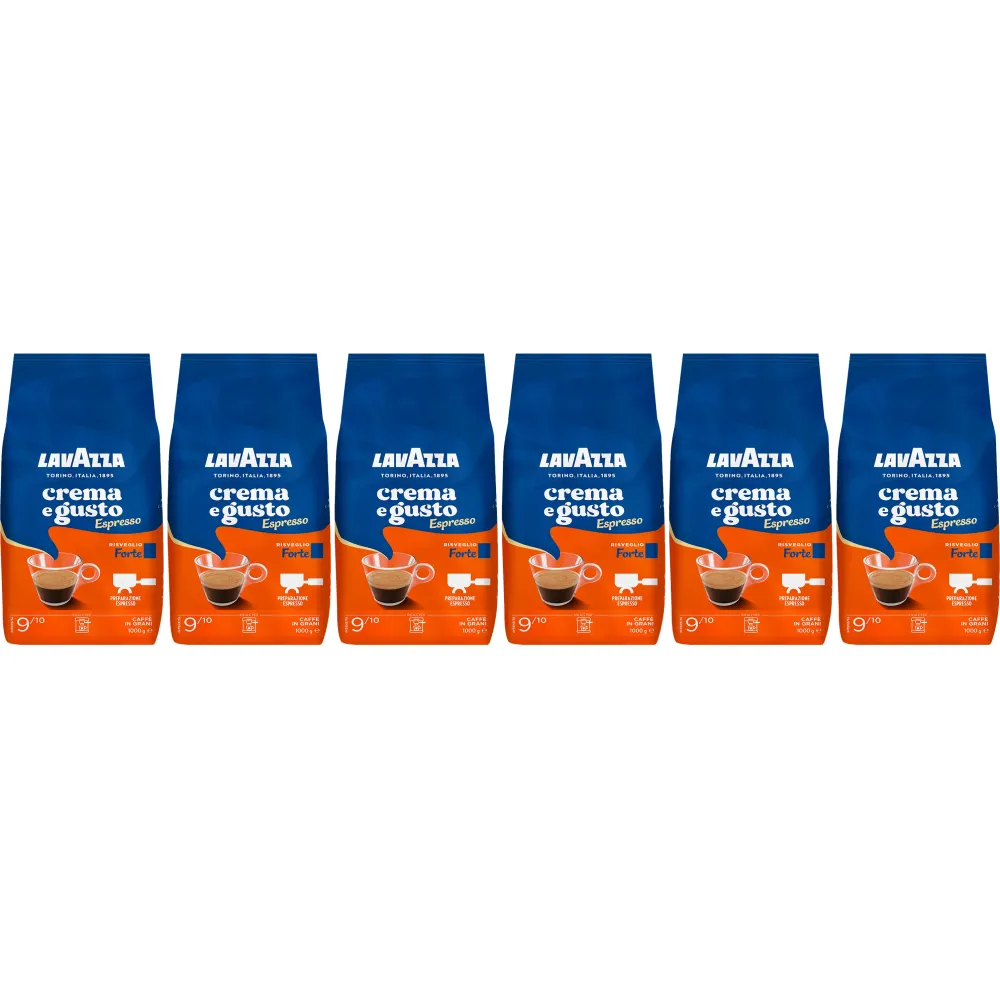 Lavazza Crema e Gusto Espresso Forte - café em grão - 6 x 1 quilo
