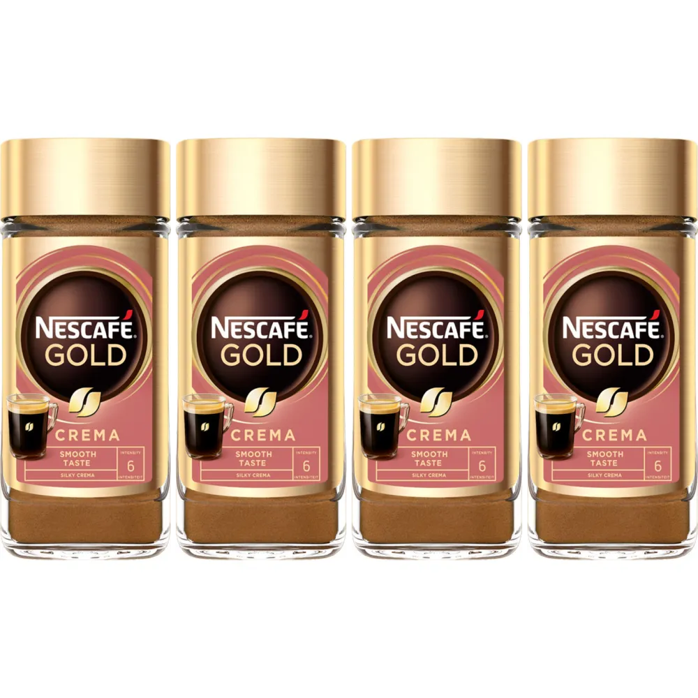 Nescafé Gold Crema - café solúvel - 4 x 100 gramas