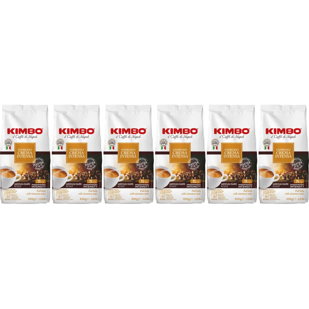 Kimbo Espresso Crema Intensa - café em grão - 6 x 1 quilo