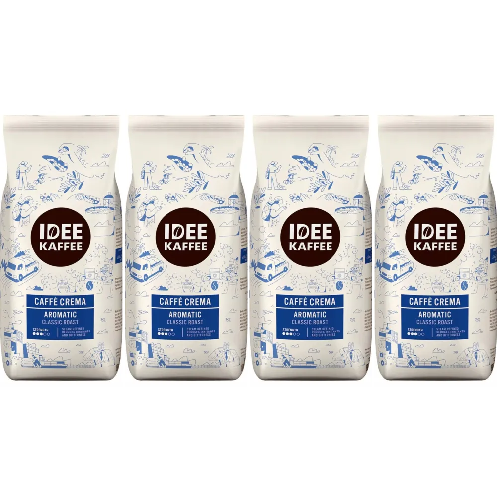 Idee Kaffee Caffè Crema Aromatic - café em grão - 4 x 1 quilo