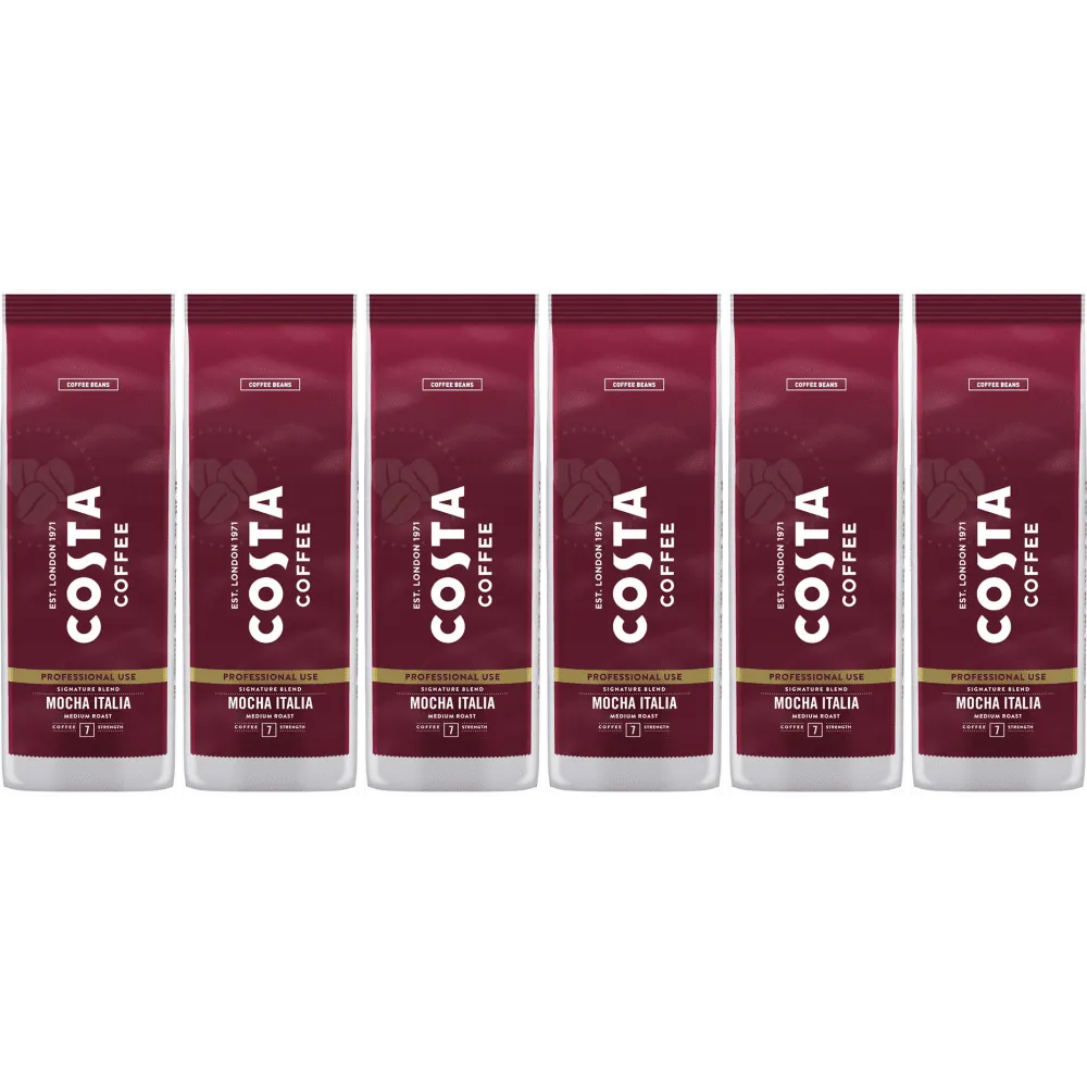 Costa Coffee Professional Mocha Italia Medium Roast - café em grão - 6 x 1 quilo