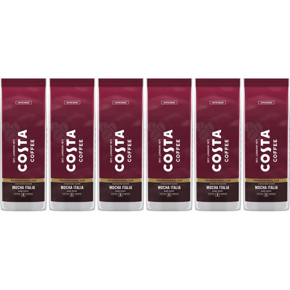 Costa Coffee Professional Mocha Italia Dark Roast - café em grão - 6 x 1 quilo