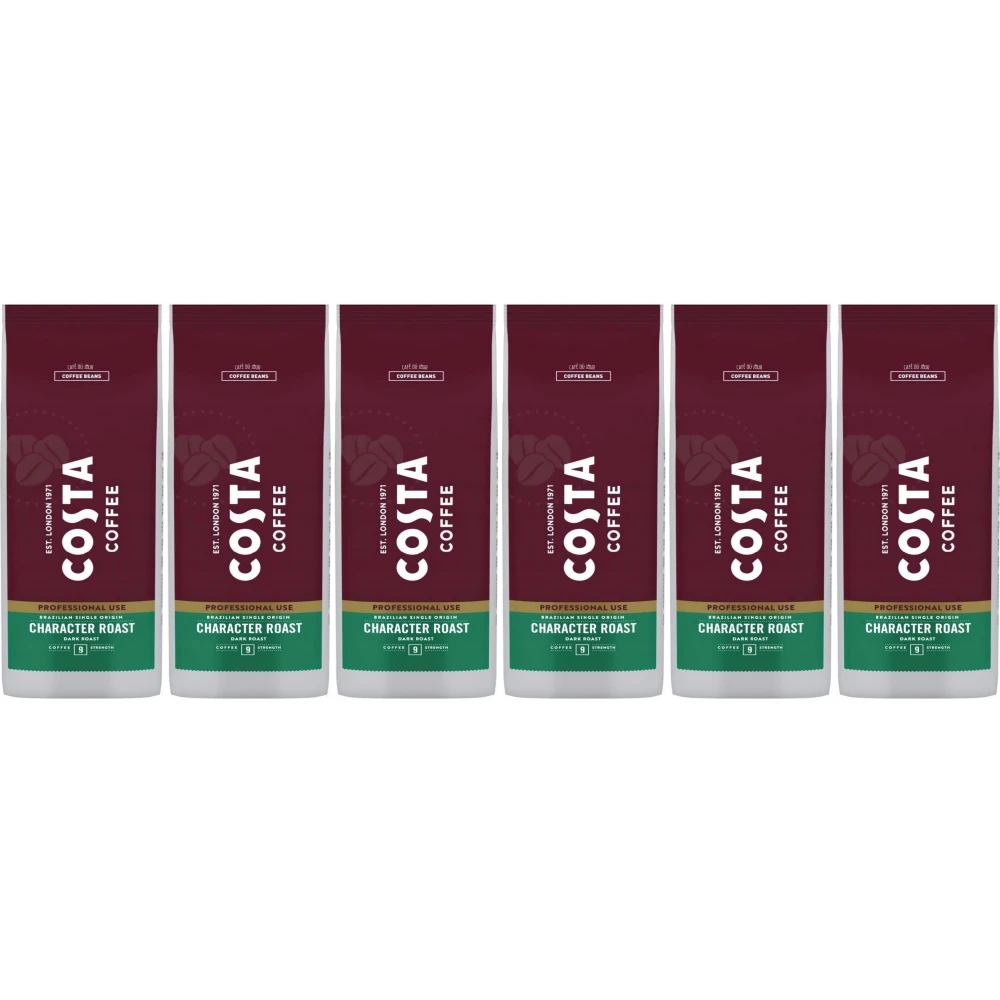 Costa Coffee Origem Única Brasileira Torrefação Escura - grãos de café - 6 x 1 quilo