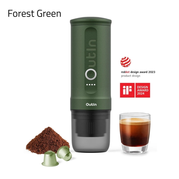 Outin Nano - máquina de café expresso eléctrica portátil - cápsulas e café moído