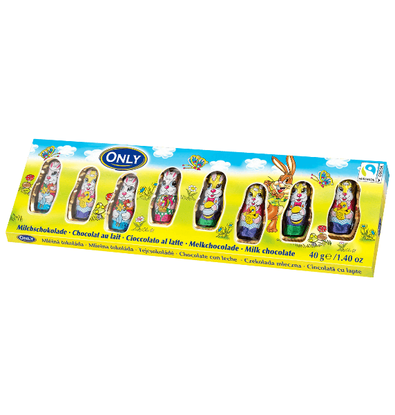 Coelhinhos da Páscoa de chocolate de leite