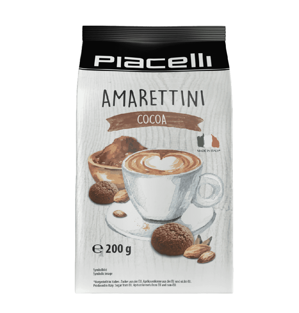 Amarettini Cacau - biscoitos italianos de amêndoa - 200 gramas