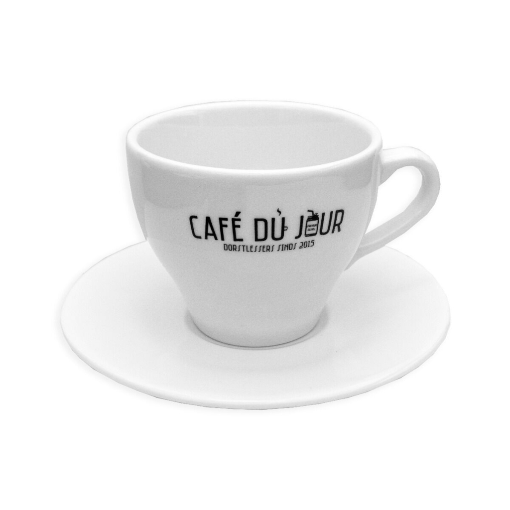 Café du Jour chávena e pires para cappuccino