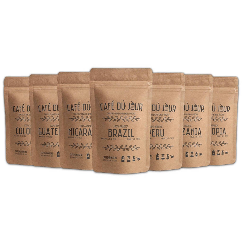 Single Origins - Café fresco em grão - 7 x 250 gramas