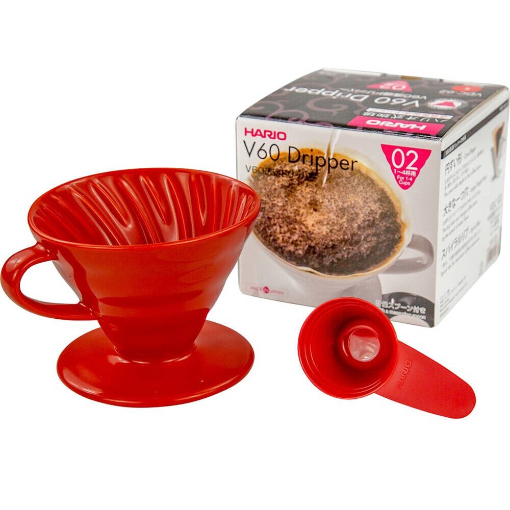 Hario Dripper Vermelho em Porcelana Nº 2