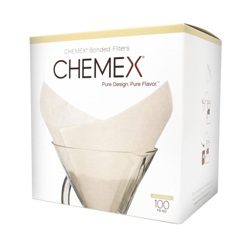Filtros de café Chemex - FS-100 colados (dobrados) - 100 unidades
