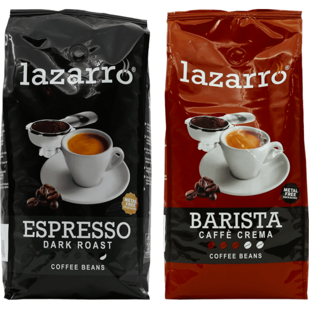 Lazarro Duo Grãos - Dark Roast & Caffè Crema 2 x 1 kilo