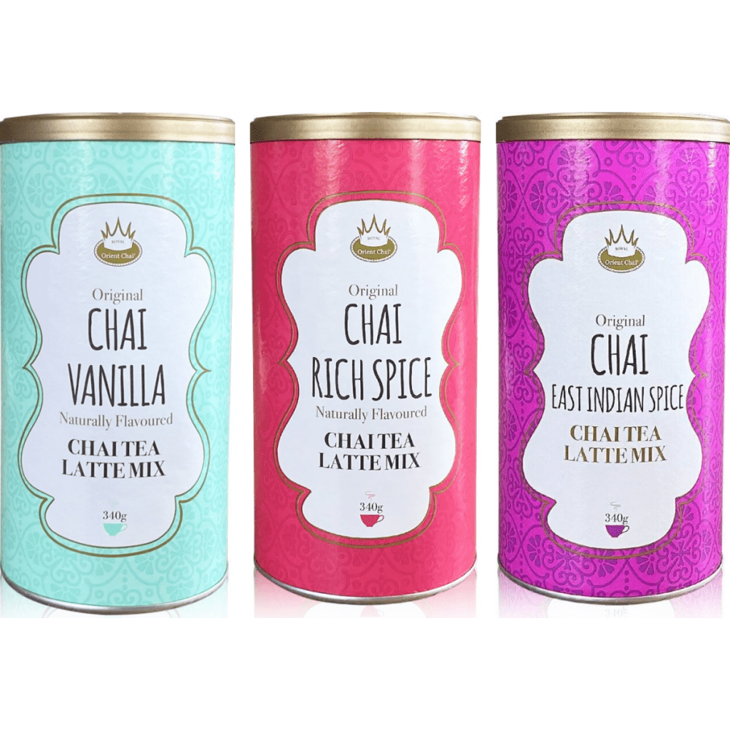 Royal Chai Latte Trio - Baunilha, Rich Spice & East Indian Spice 3 x 340g