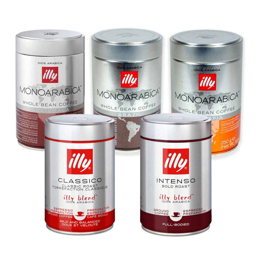 illy sample pack - café em grão - 5 x 250g