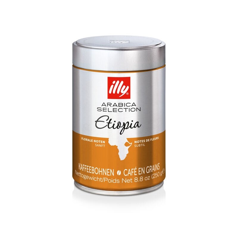 Illy Monoarabica Etiópia grãos de café 250 gramas