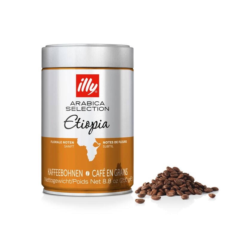 illy Seleção Arábica - Monoarábica Etiópia - Grãos de café 250 gramas