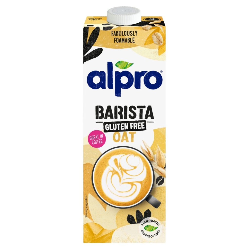 Alpro Barista Aveia - bebida vegetal sem glúten para espuma - caixa de 8 x 1 litro
