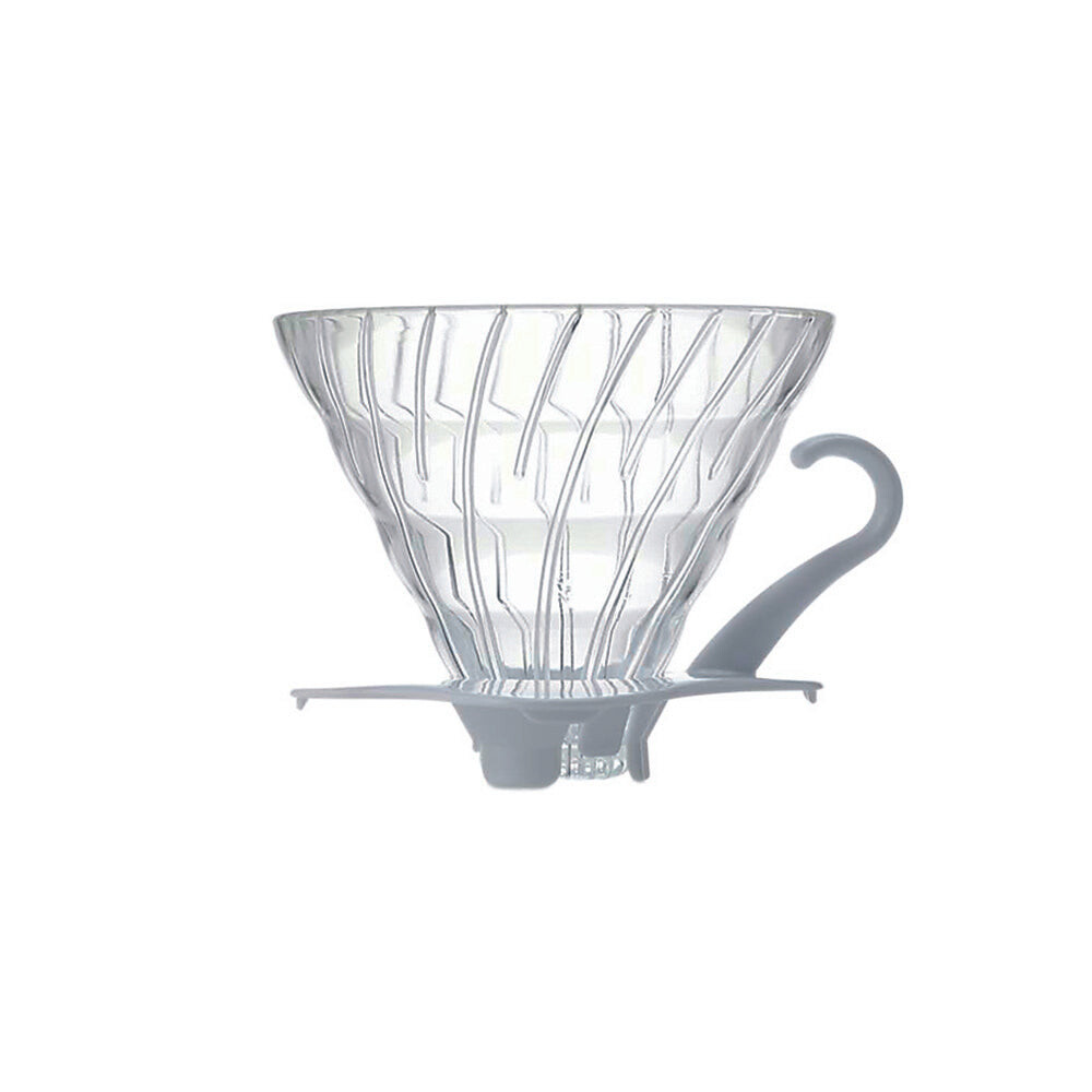 Hario V60 dripper - vidro com suporte branco - tamanho 02 (VDG-02W)