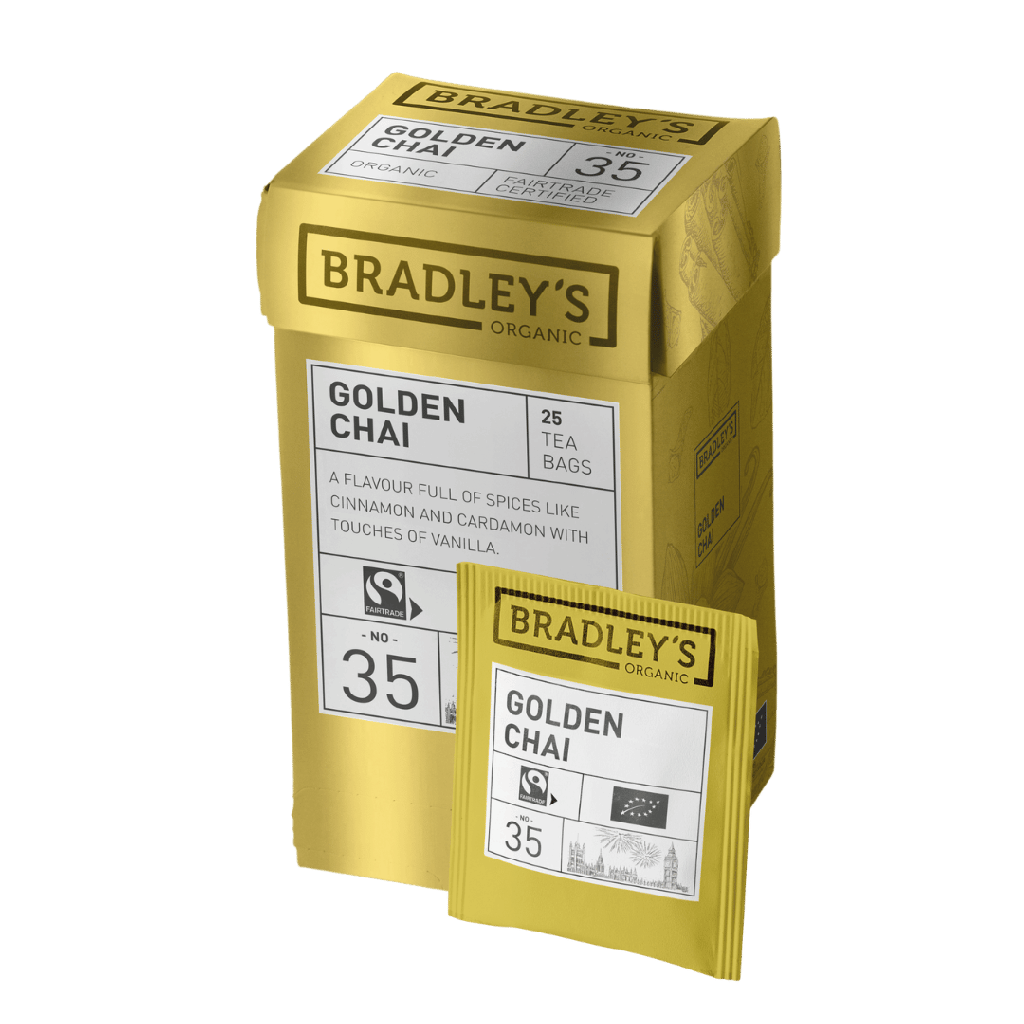 Golden Chai No.35 - Biológico & Fairtrade - Bradley's - 25 saquetas de chá