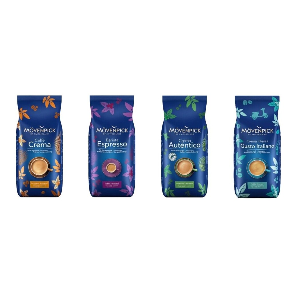 Mövenpick pacote de degustação - grãos de café - 4 x 1 kg