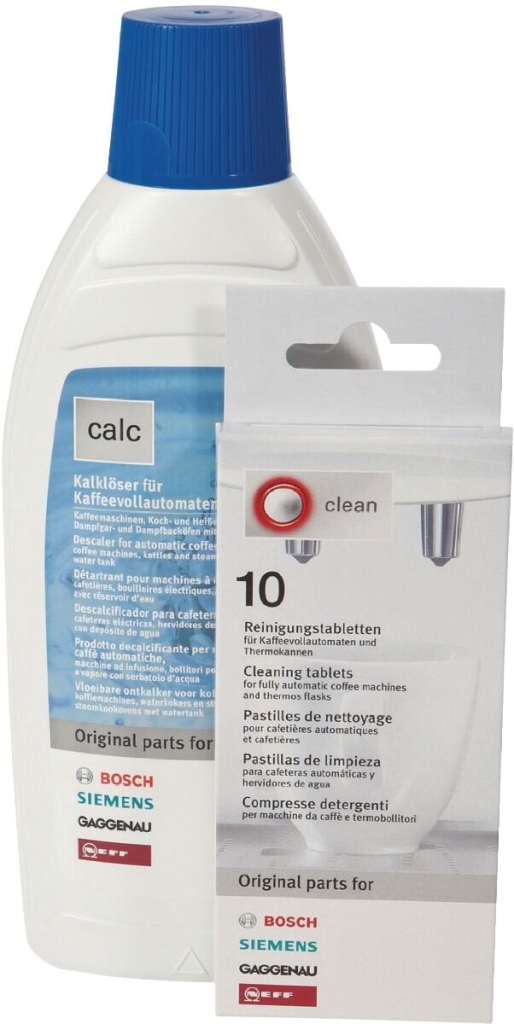 Onderhoudsset voor koffiezetapparaat Siemens / Bosch - 10 tabletten / 500 ml descalcificante