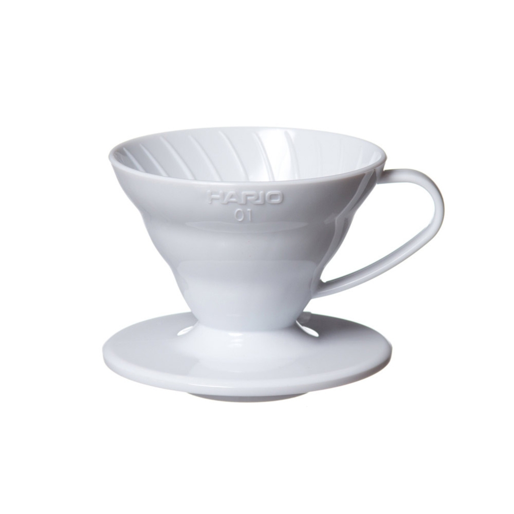 Hario V60 dripper de plástico branco tamanho 01