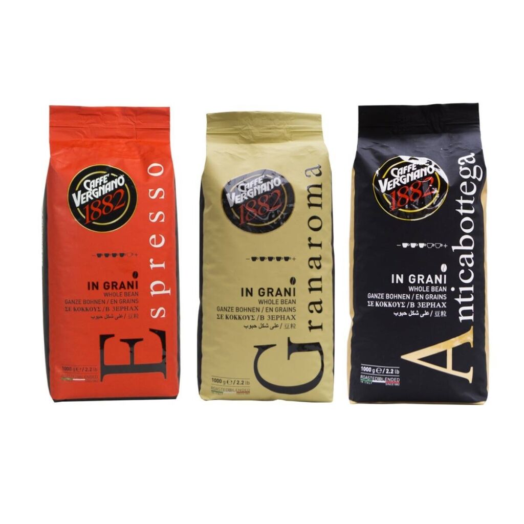 Caffè Vergnano 1882 tasting pack - café em grão - 3 x 1 quilo
