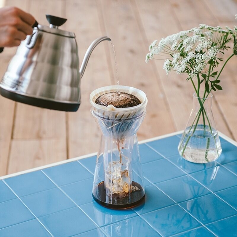 Cafeteira Hario V60 para café gelado em vidro