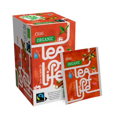 Chai - Orgânico e de Comércio Justo - Chá da Vida - 25 saquetas de chá
