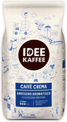 Idee Kaffee Caffè Crema - café em grão - 750 gramas