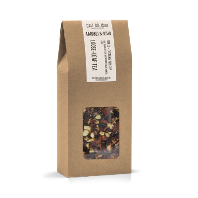 Morango e Kiwi - Chá de frutas 100g - Café du Jour chá a granel