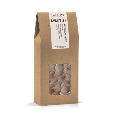Amêndoas - chocolate de leite e café - 250 gramas