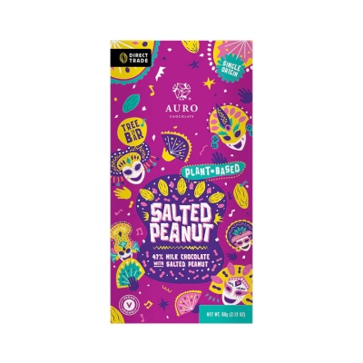 Auro - Amendoim Salgado - 47% chocolate de leite vegetal