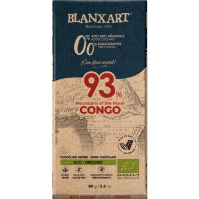 Blanxart - Congo 0,0% de açúcares adicionados - 93% chocolate preto (Biológico)