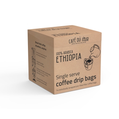100% arábica Etiópia - Sacos de café de dose única - 14 unidades