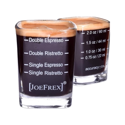 JoeFrex Copo para café expresso - com marcações para regulação da máquina - 1 peça