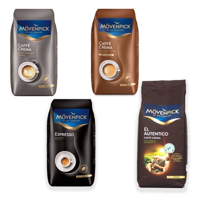 Pacote de degustação Mövenpick - café em grão - 4 x 1 quilo