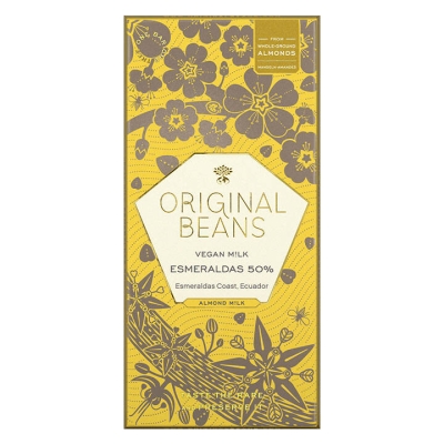 Original Beans - Esmeraldas Vegan Almond - chocolate de leite com 50% de amêndoa
