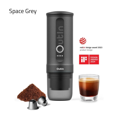 Outin Nano - máquina de café expresso eléctrica portátil - cápsulas e café moído