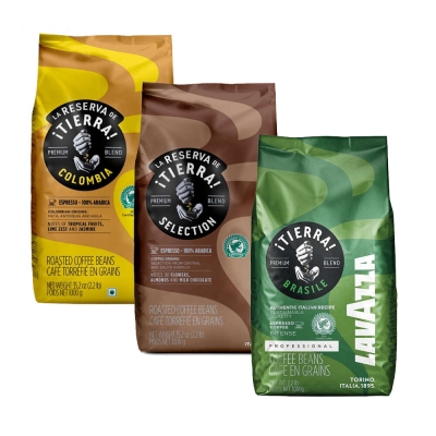 Embalagem de degustação Lavazza ¡Tierra! - café em grão - 3 x 1 quilo