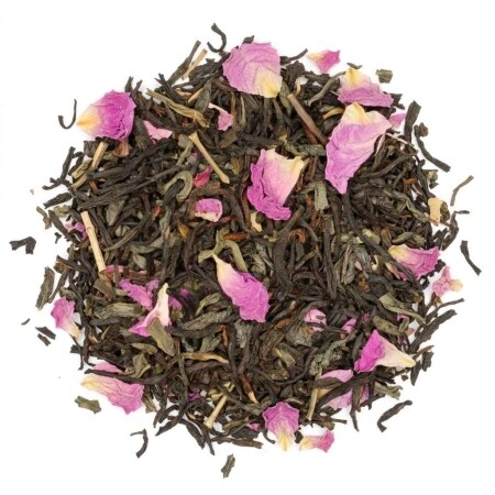 Rose Garden - chá preto e verde 100 gramas - Café du Jour chá a granel